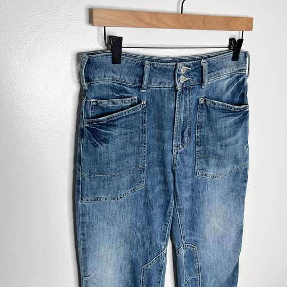 Anthropologie Pilcro The Wonderer Mid Rise Jeans Womens 25 Blue Relaxed Pockets - Picture 4 of 15